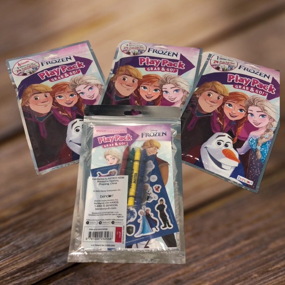 4 Disney Frozen Play‎ Pack Grab Go stocking stuffer birthday party favors bundle